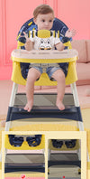 Baby High Chair Navy With Deattachable Wheels